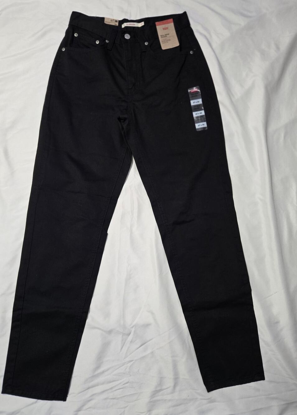 Levi's '80s Mom Jeans Black High Rise Tapered Leg Sz 27 x 30